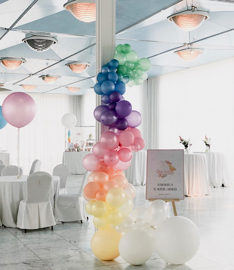 Decoración Globos Primera Comunión Niña