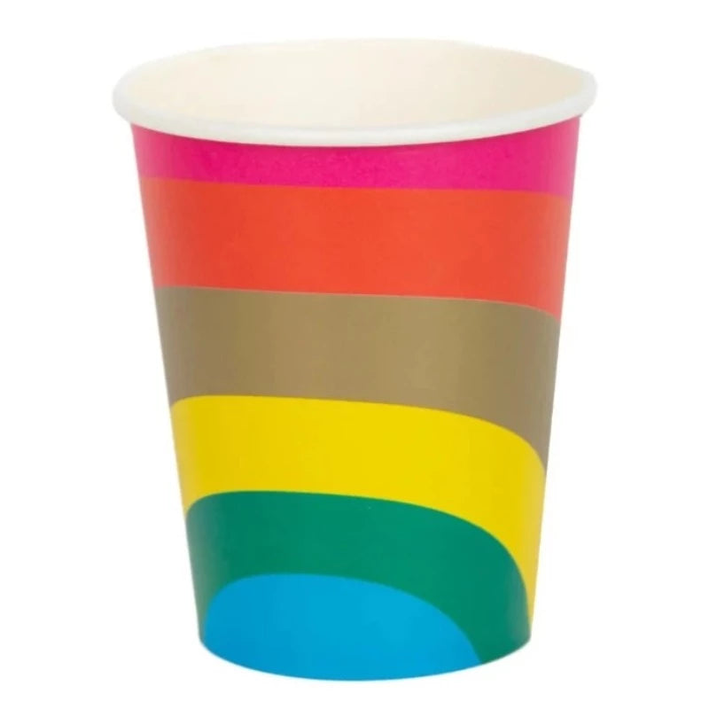Vaso arcoíris multicolor / 8 uds.