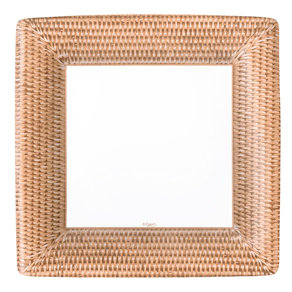 Platos cuadrado rattan / 8 uds. – La Fiesta de Olivia