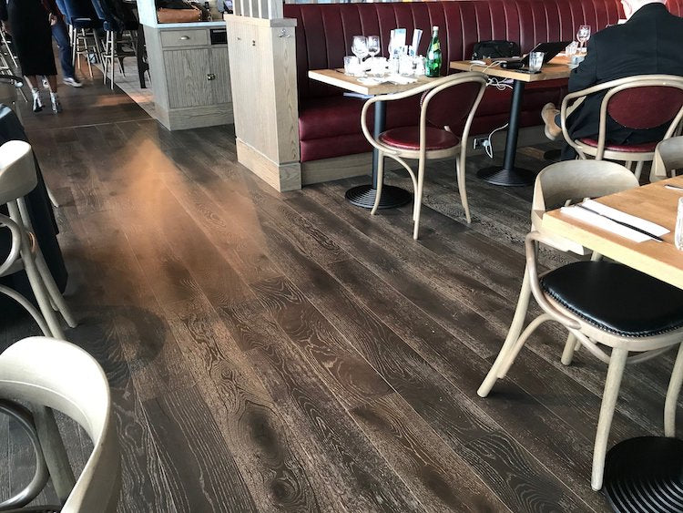 Fumed Engineered Wood Flooring - Restaurant 1 Fumed Engineered Wood Flooring - Restaurant 1