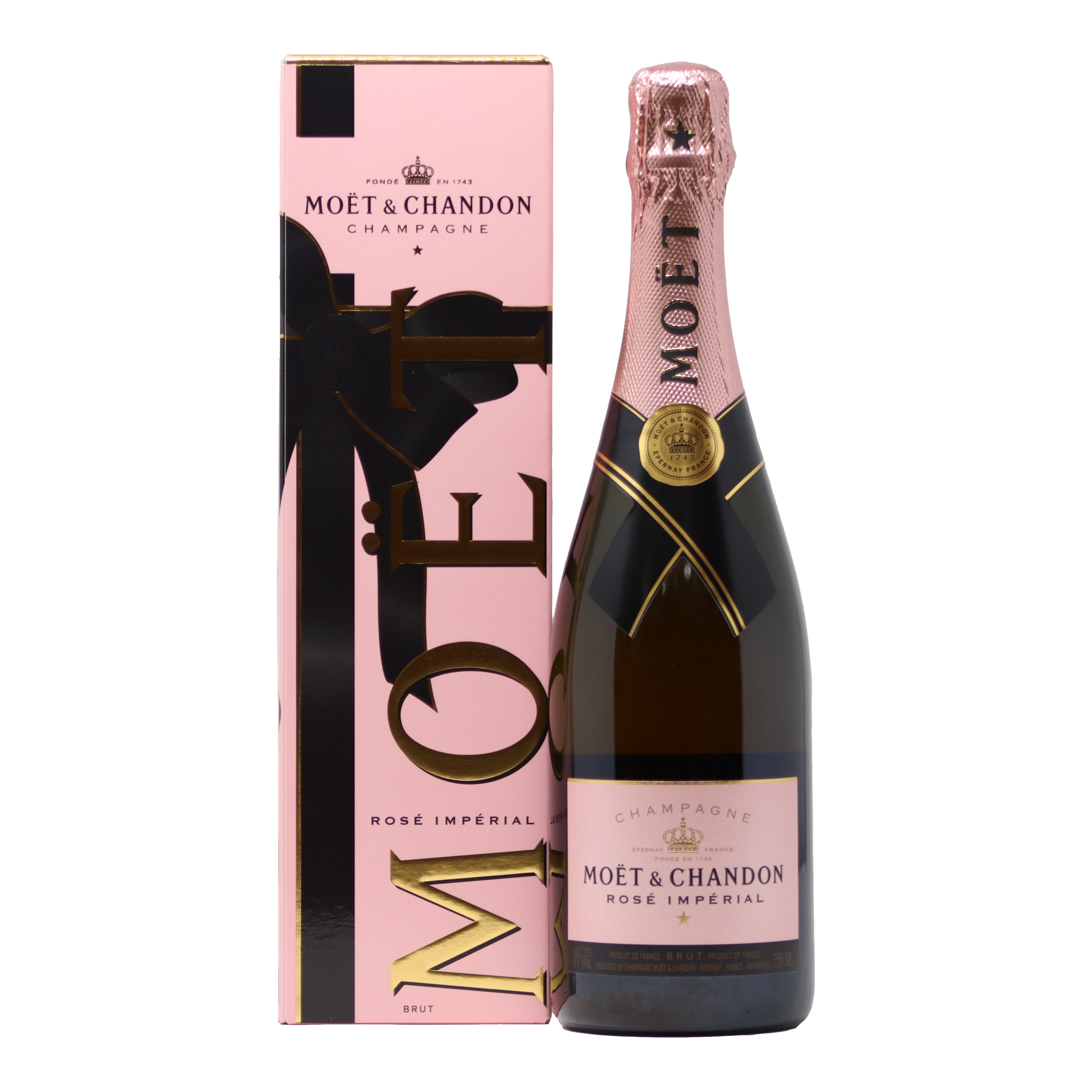 Moet & Chandon Rose pink in a wooden box