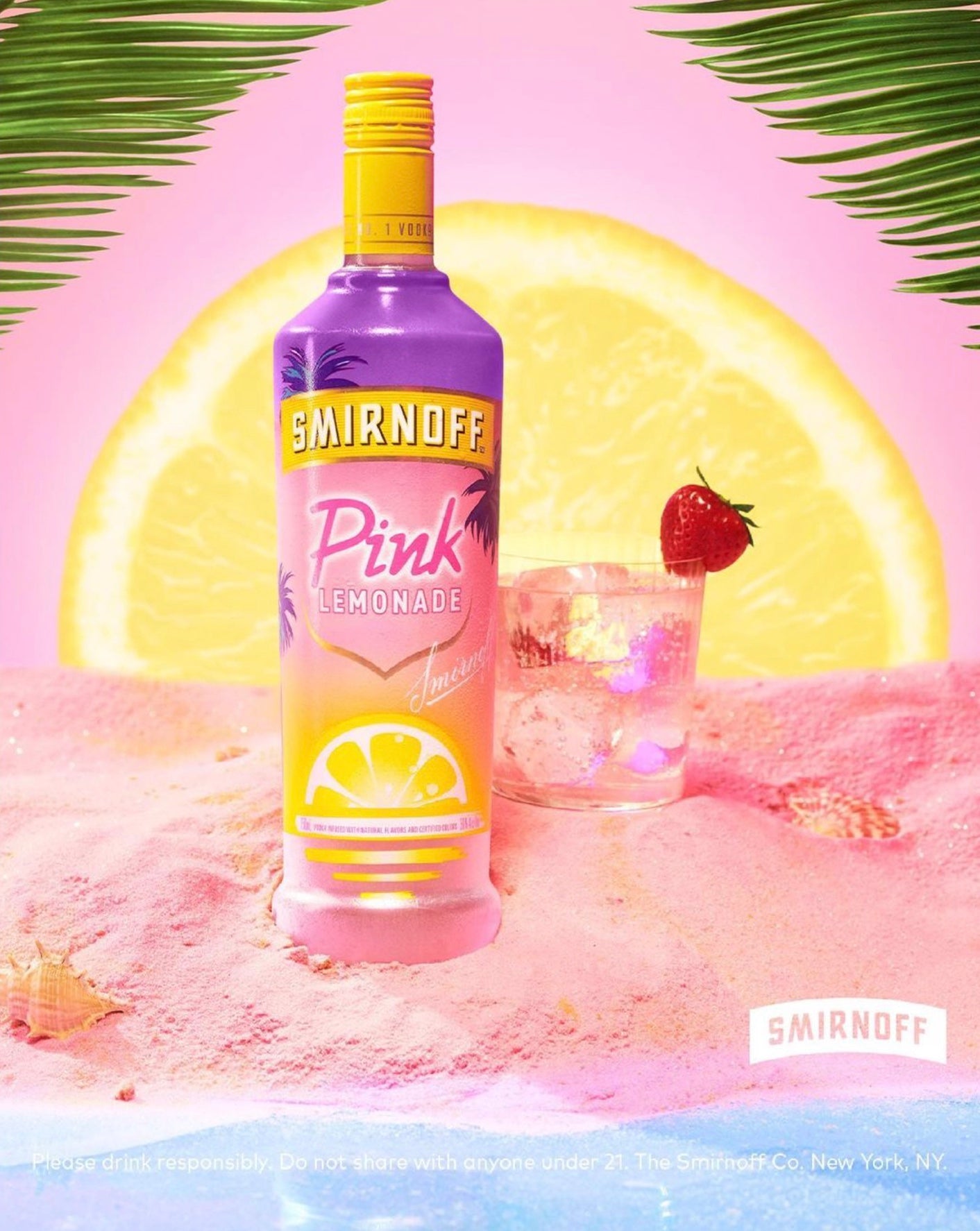 Smirnoff Pink Lemonade Vodka - 50ML