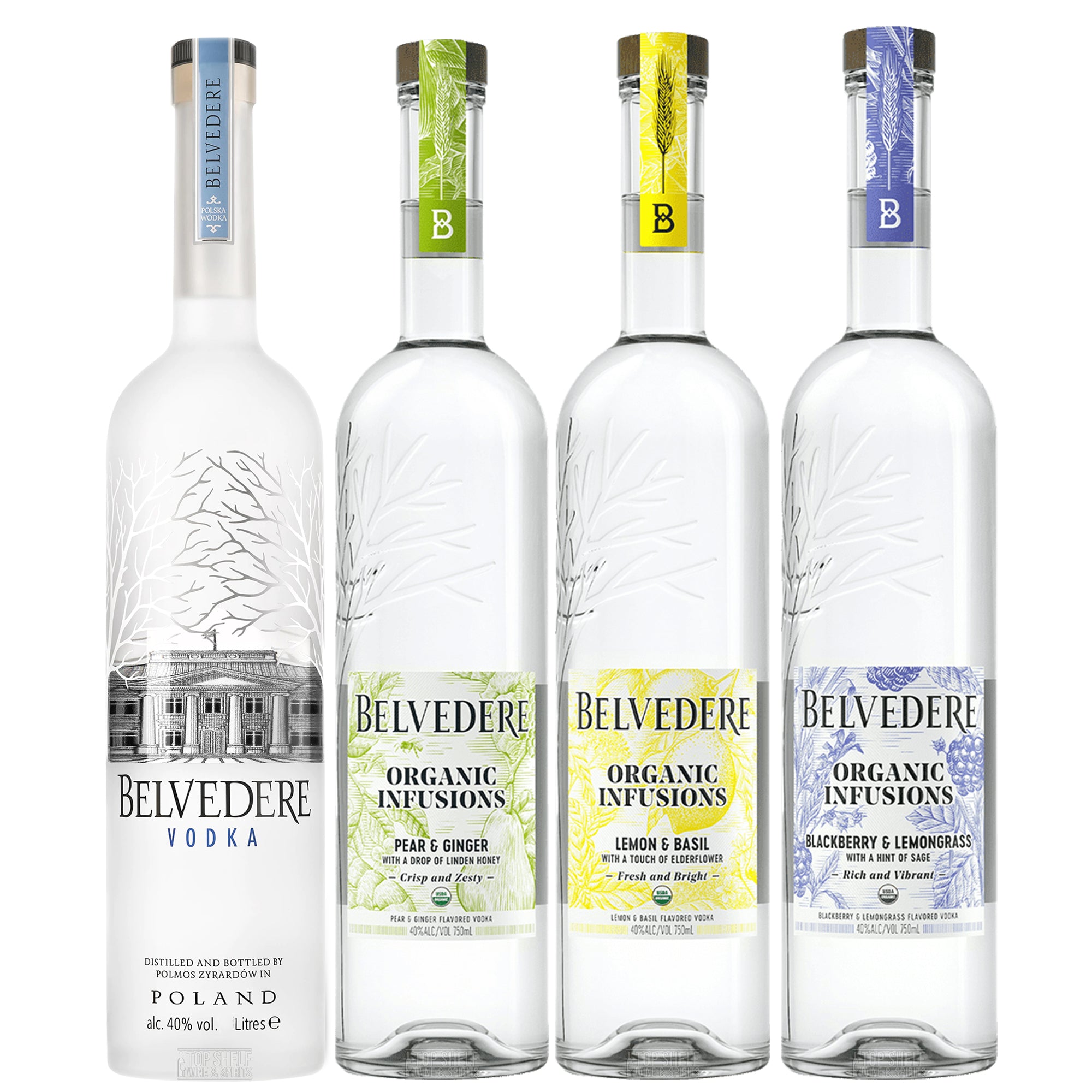 Belvedere Organic Infusions Pear and Ginger Vodka - Litre - Spirits from  The Whisky World UK