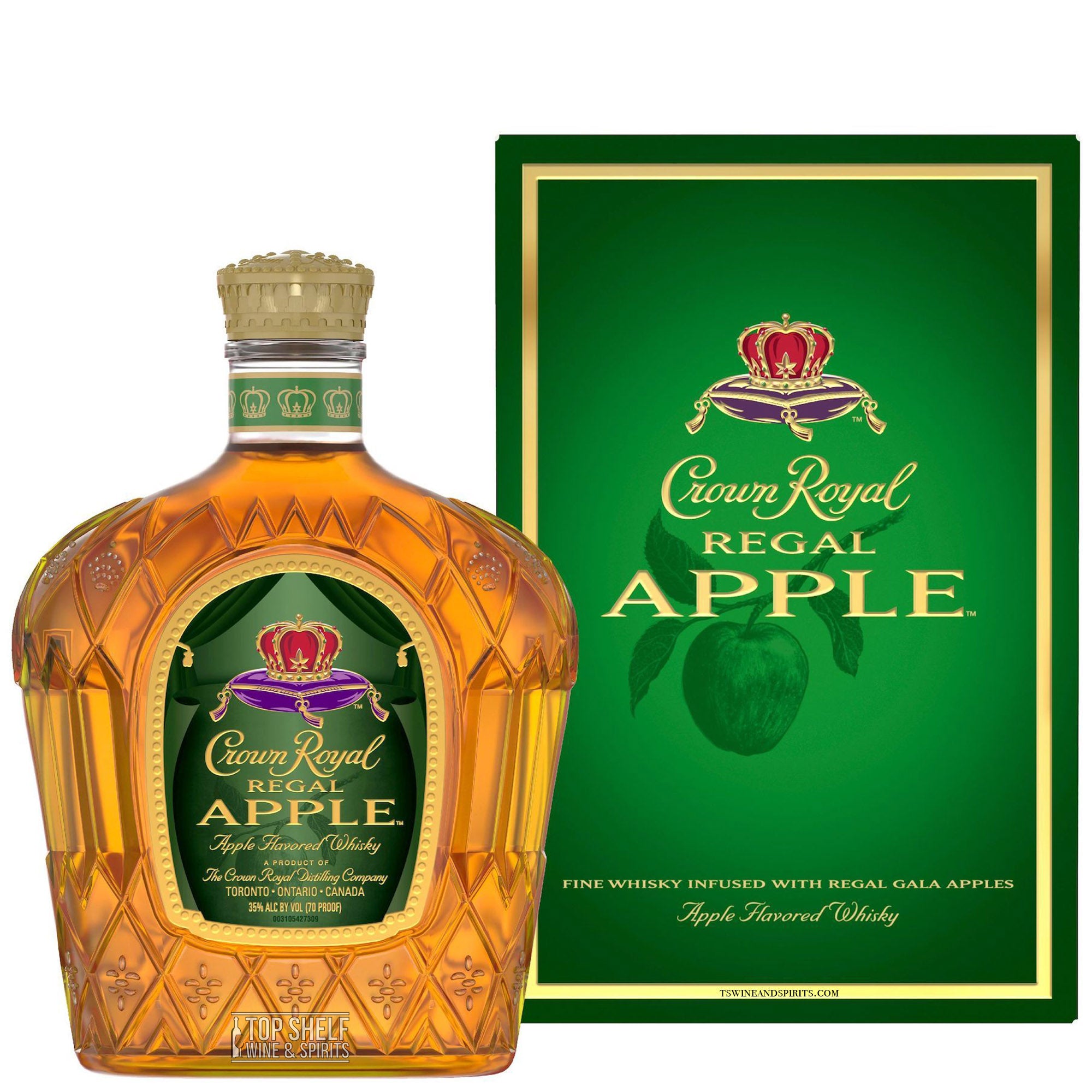 Crown Royal Golden Apple Aged 23 Years Apple Flavored Canadian Whiskey –  3brothersliquor