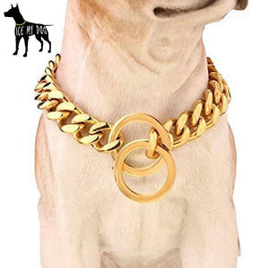 cuban link dog collar