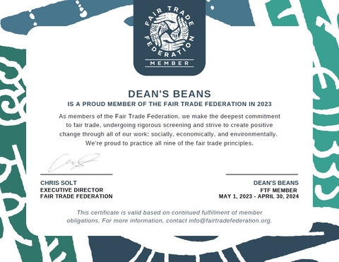 2023-2024 Fair Trade Federation Member Certificate