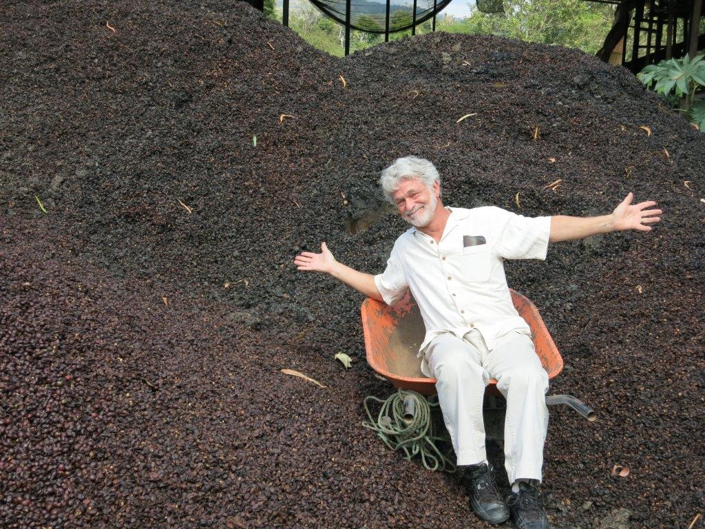 Dean demonstrates our love for compost!