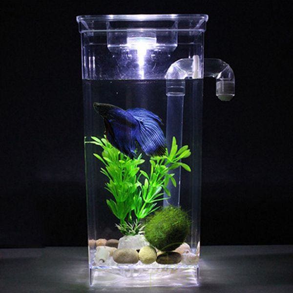 Trendy24seven Mini Self Cleaning Desk Aquarium Fish Tank