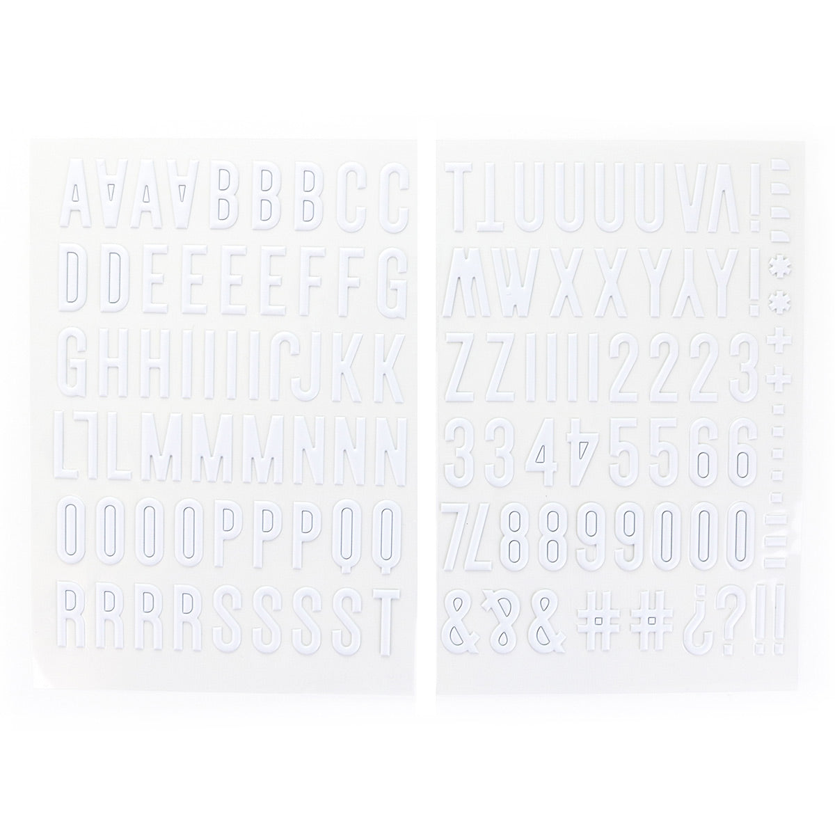 White Puffy Alphabet Stickers Elle's Studio