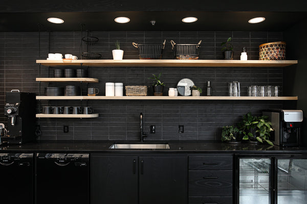 Kitchen shelving by Edgework Creative, office furniture