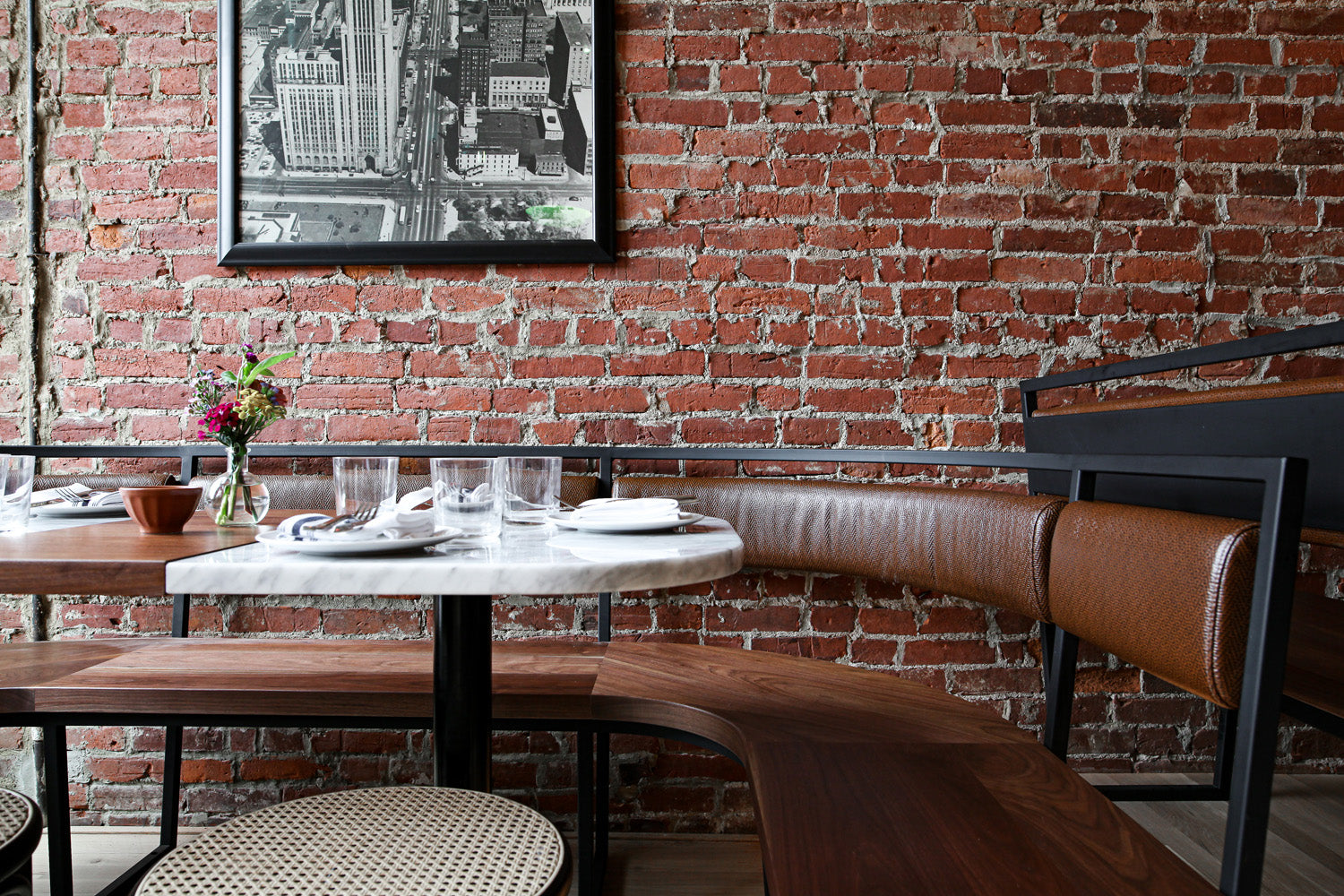 Custom restaurant booths by Edgework Creative