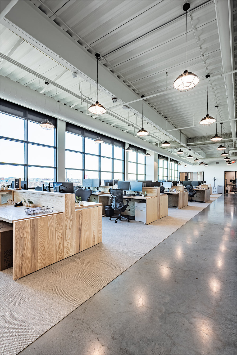 Wood desks by Edgework Creative