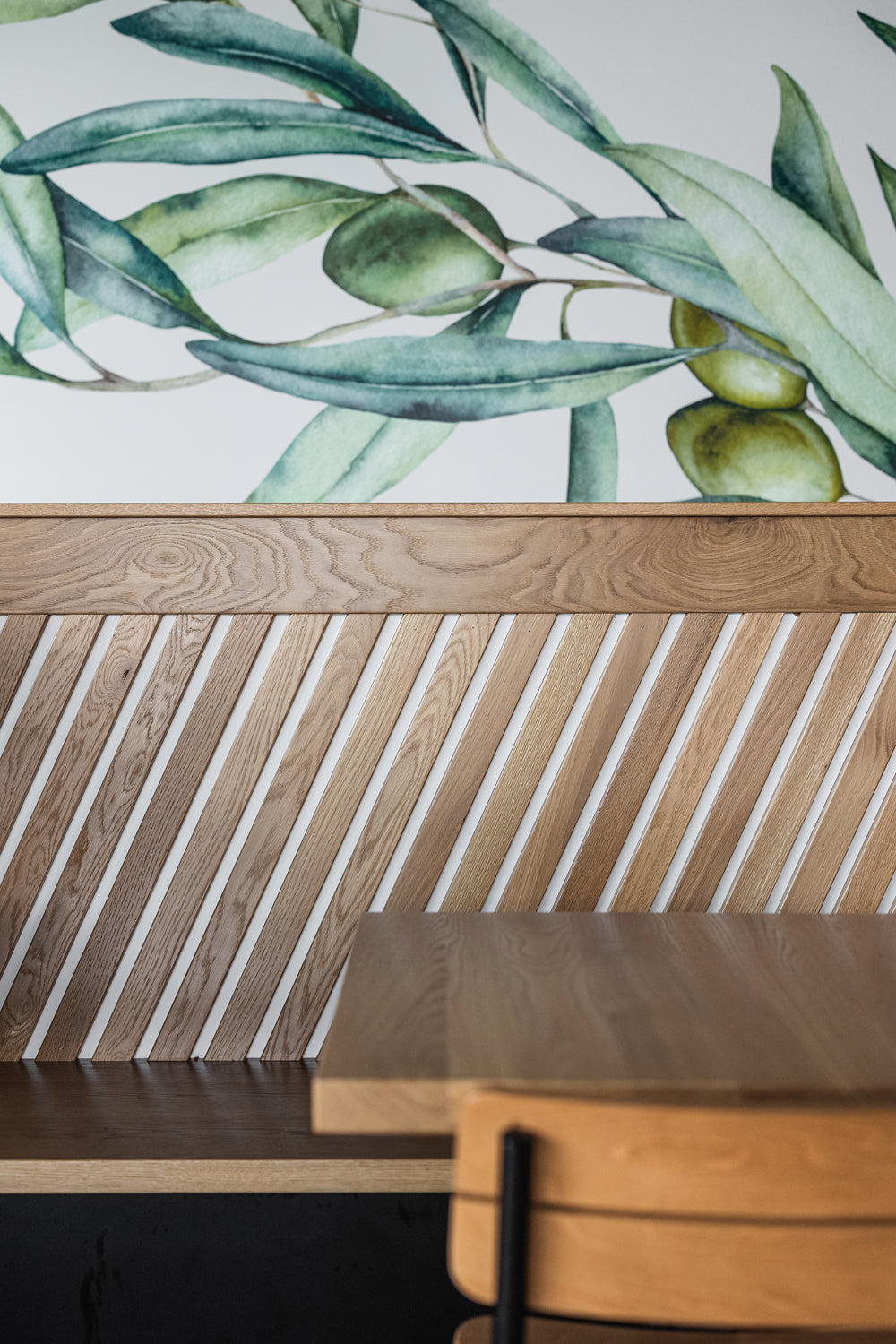 Slatted wall by Edgework Creative