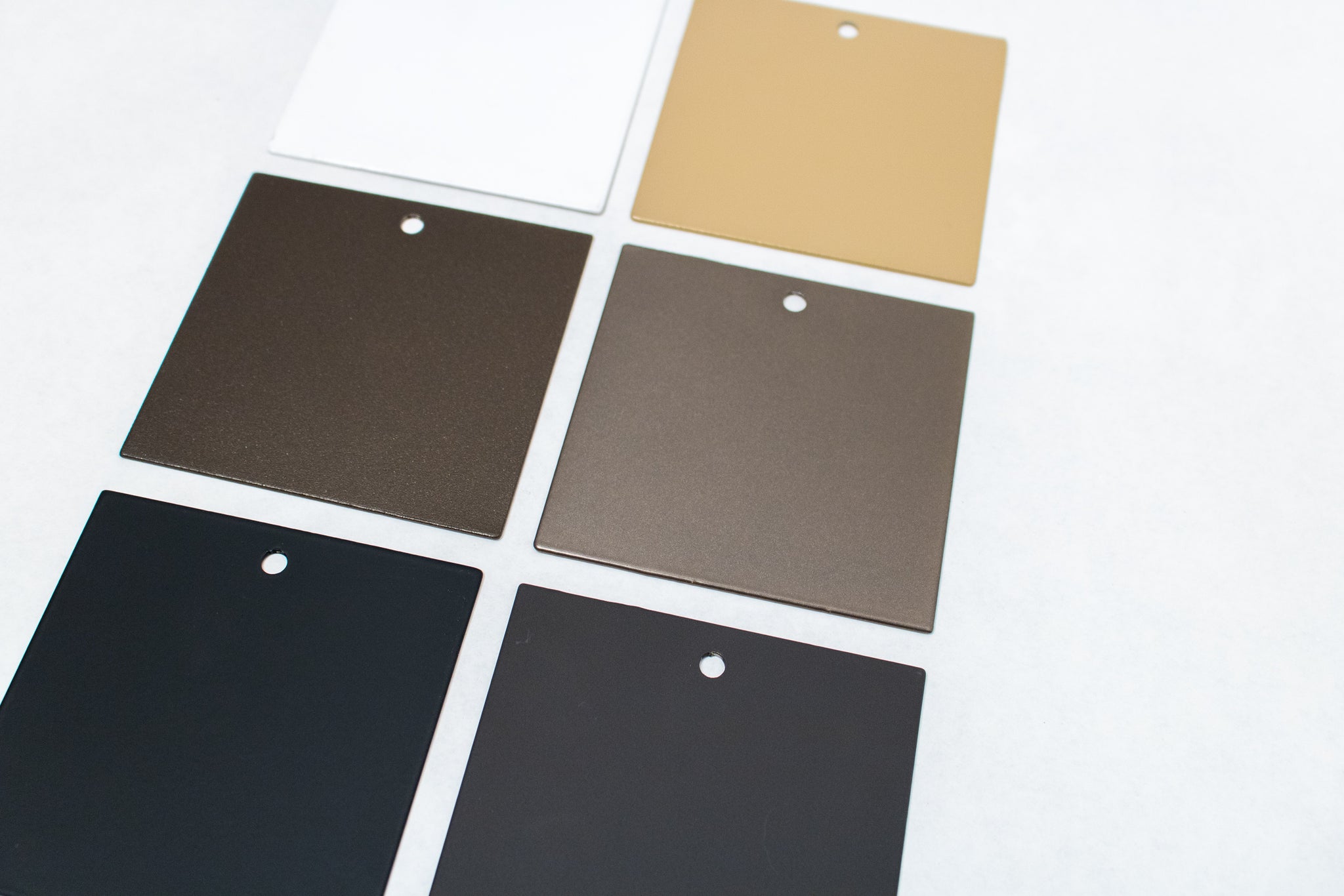 metal finish samples by Edgework Creative