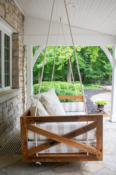 Custom porch swing by Edgework Creative, 5 simple ways to update your home