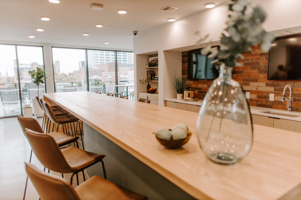 Office kitchen island by Edgework Creative, office furniture