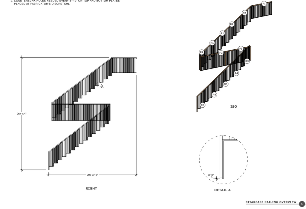 Stair railings by Edgework Creative