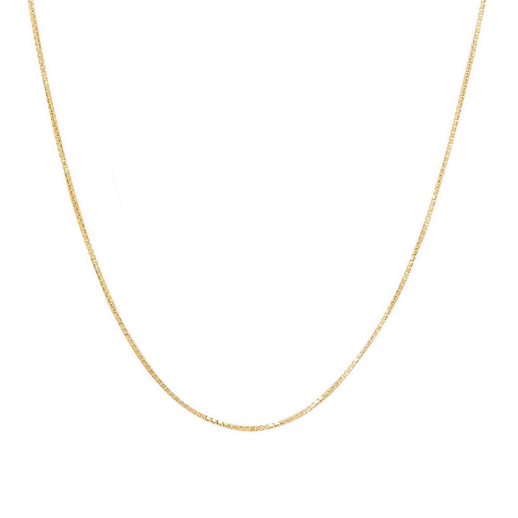 Baby Box Chain Necklace | 14k Gold - Leah Alexandra product image