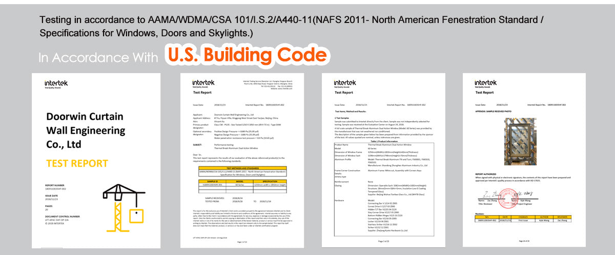 AAMA WDMA CSA Certificates