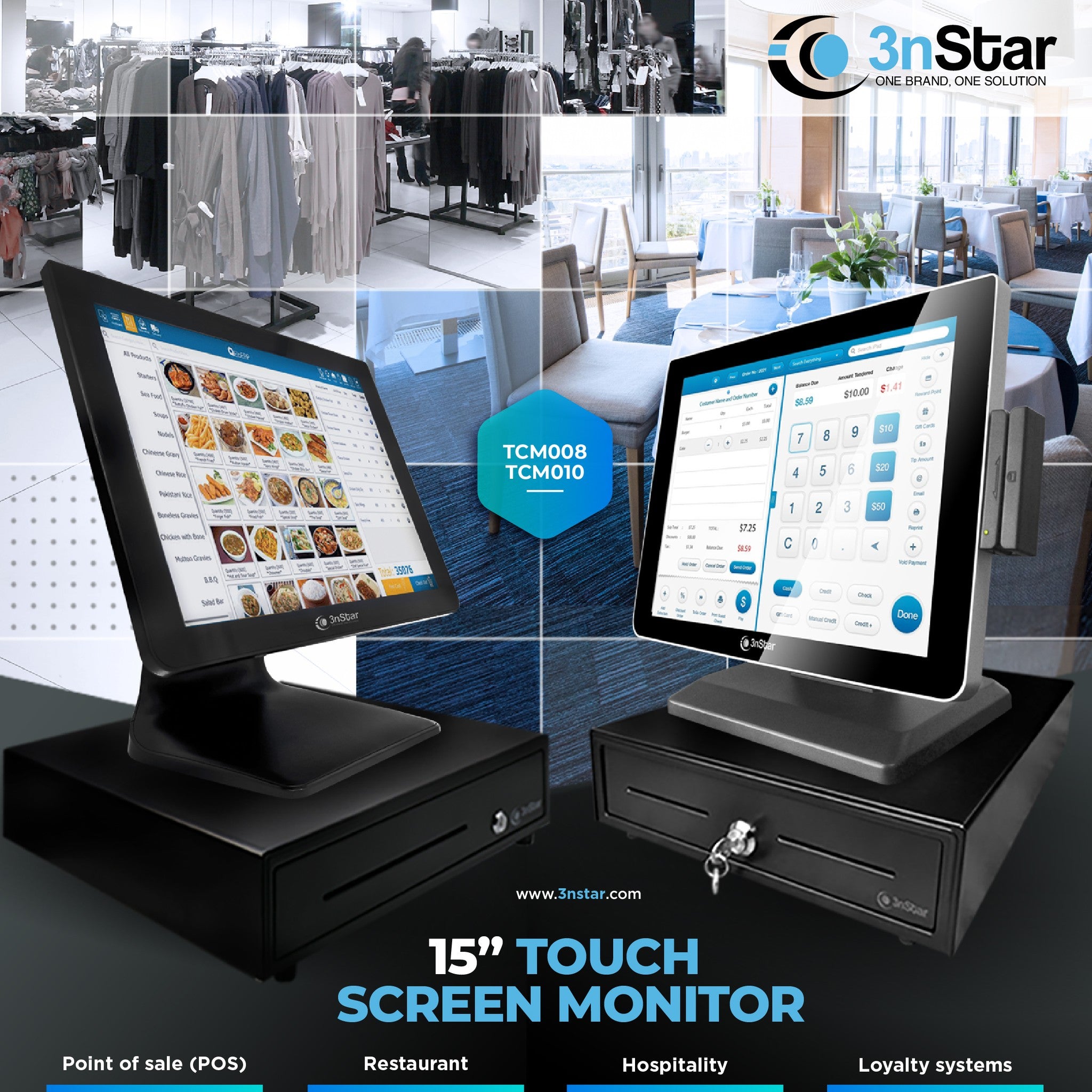 Monitor 3NSTAR TCM010 Táctil - ONVIA