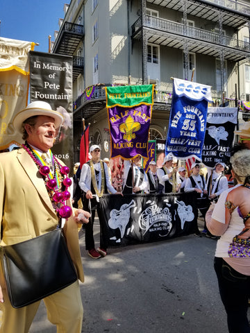 Pete Fountain's Half-Fast Walking Club on Royal Street, Mardi Gras 2018