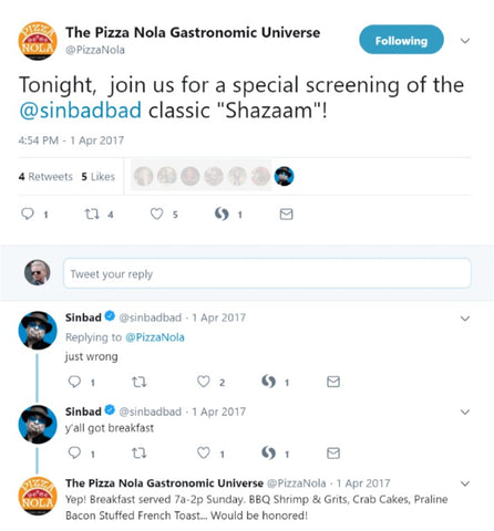 Sinbad and Pizza Nola