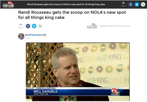 WDSU Feature on King Cake Hub