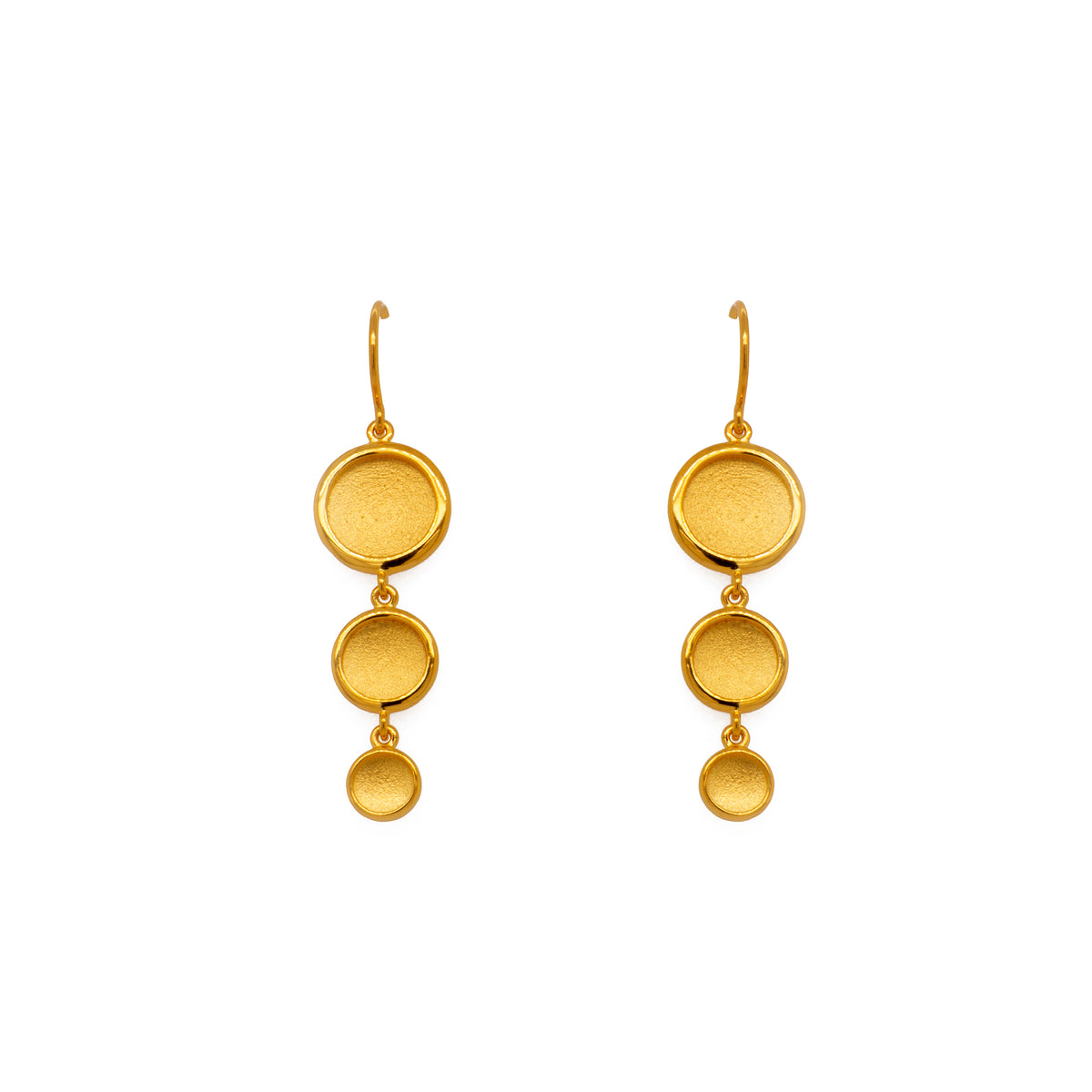 Sun Wire Earrings 24K Gold Vermeil – Joyla Jewelry
