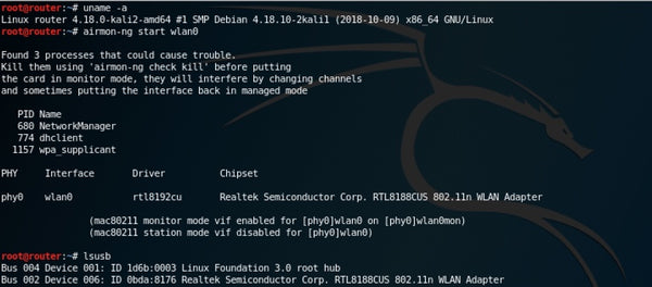 kali linux how to install drivers on a usb camera
