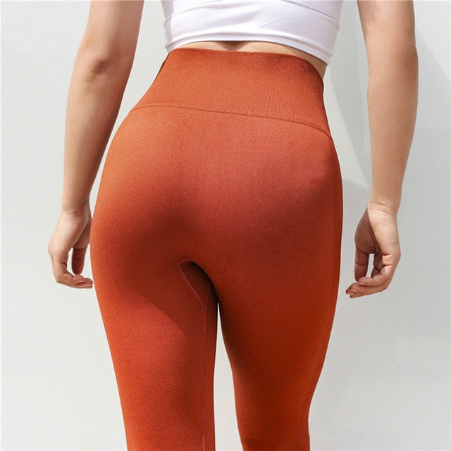 burnt orange workout leggings