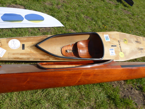 Wooden Struer K1 kayak and Tiger K1