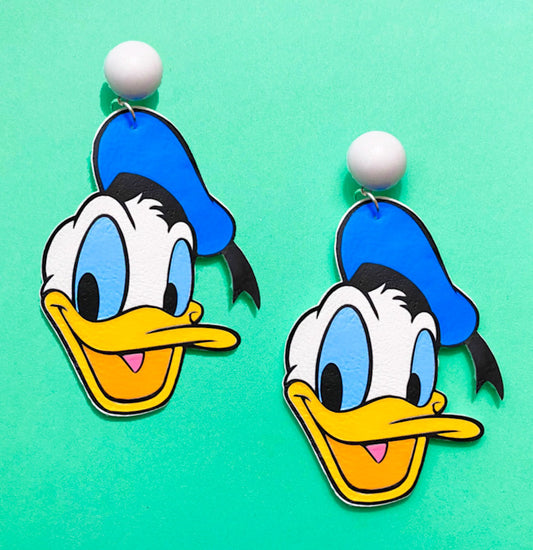 Donald Inspired Large Drop Earrings