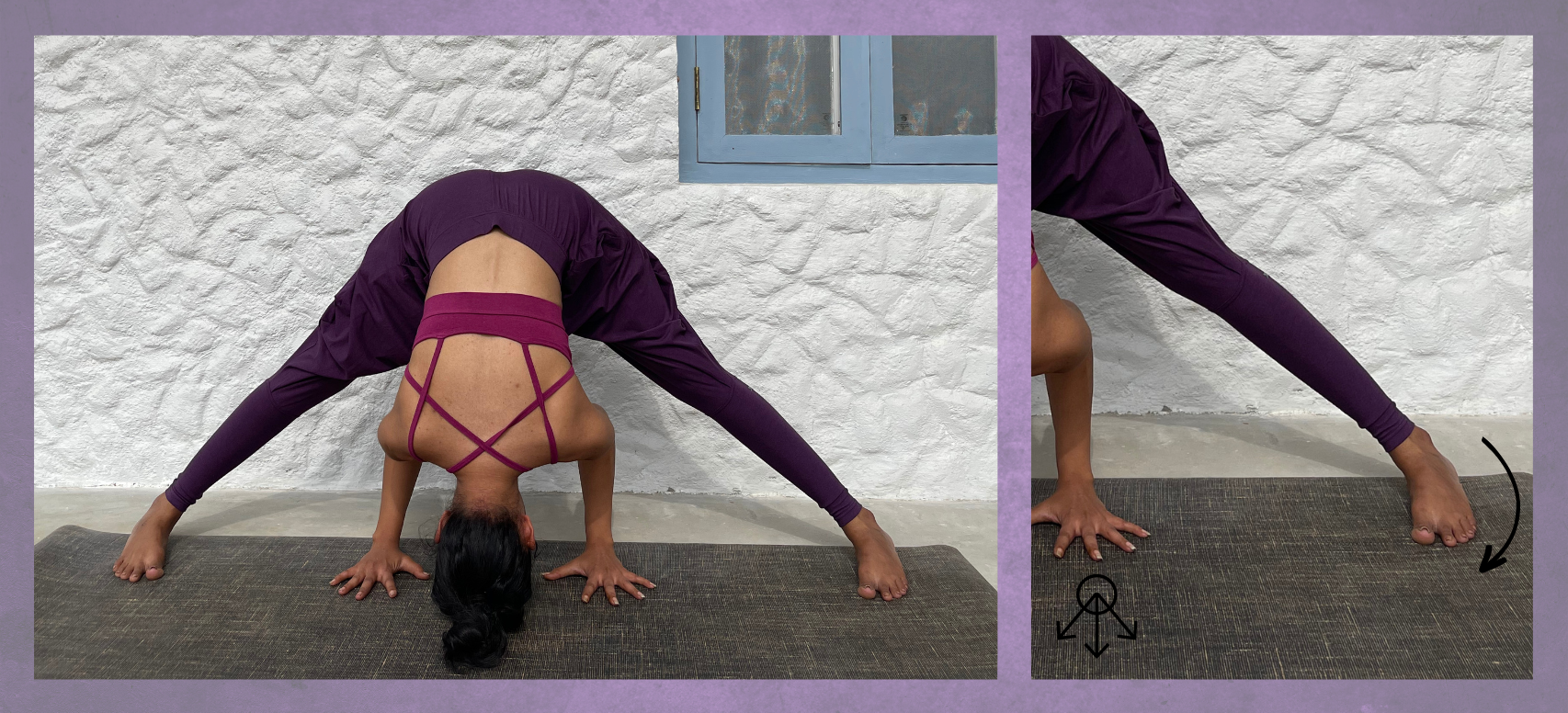 Woman doing yoga pose forward bend