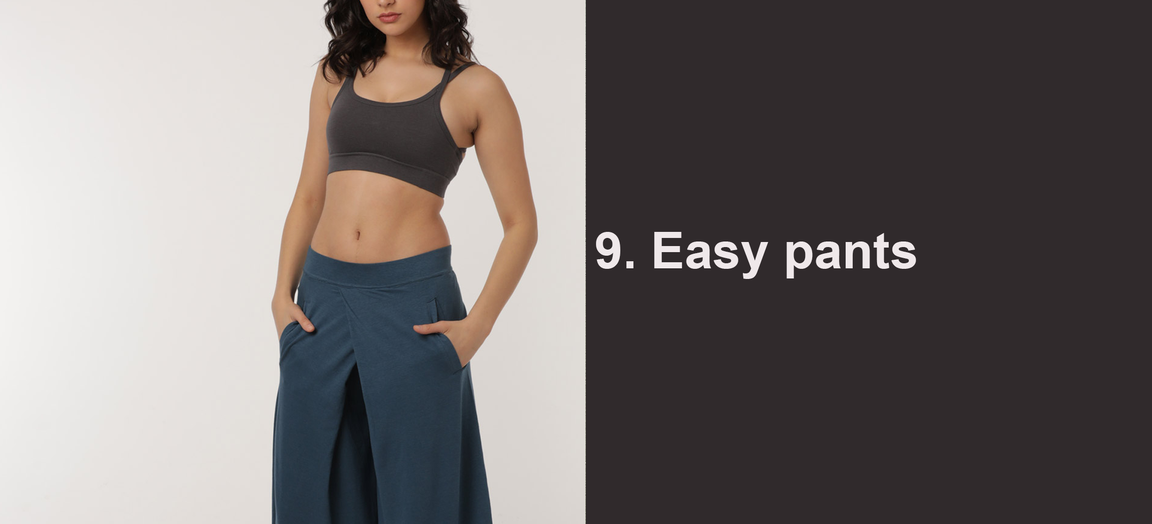 Buy Organic Cotton Yoga Pants Fold Over Waist Band Grey Yoga Bottoms Organic  Cotton Clothing Online in India 