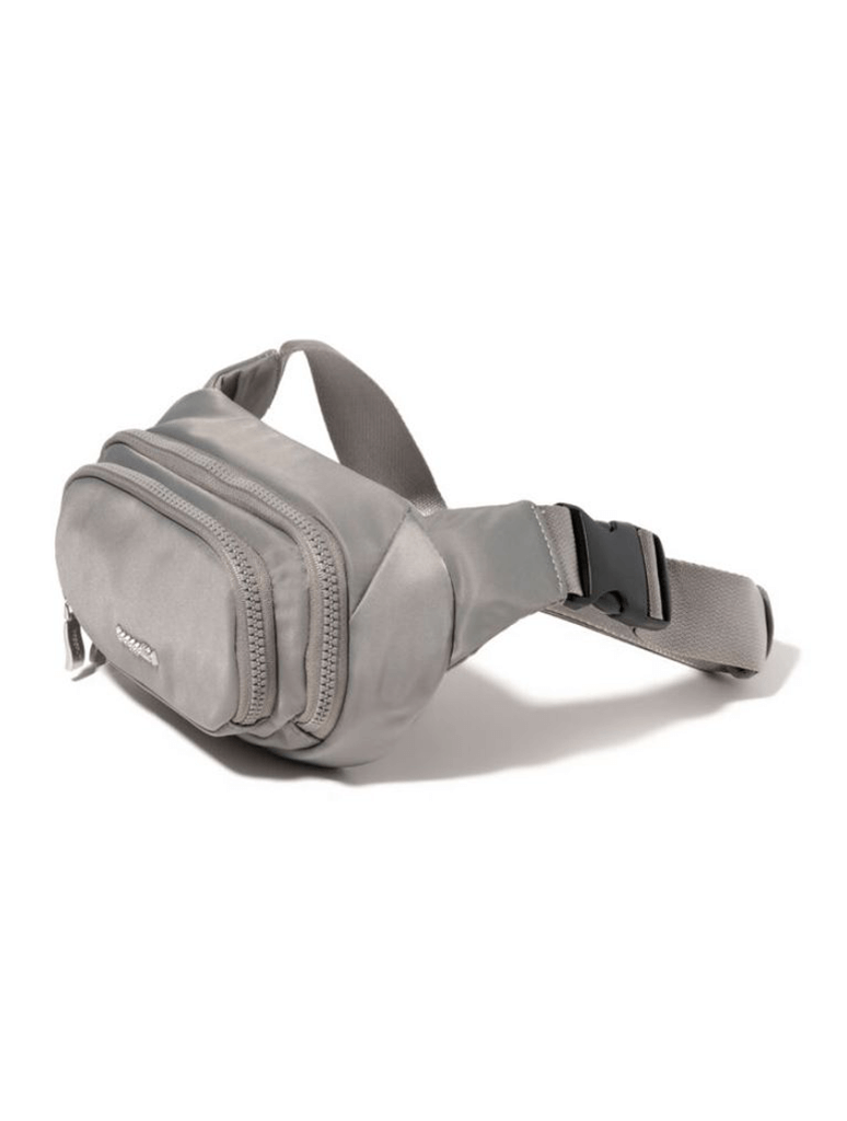 Baggallini On The Go Belt Bag Waist Pack in Steel Grey Twill