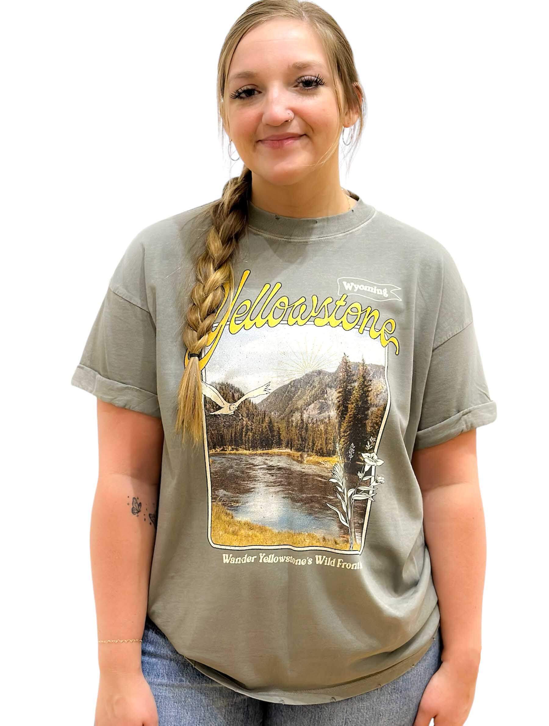 Yellowstone Frontier Tee in Dark Aqua