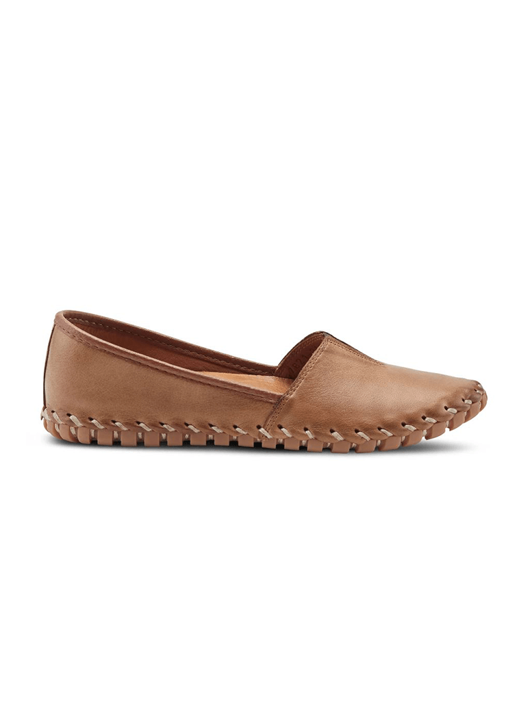 Spring Step Kathaleta Slip On in Brown Leather