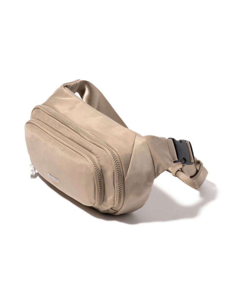 Baggallini On The Go Large Belt Bag Waist Pack in Taupe Twill