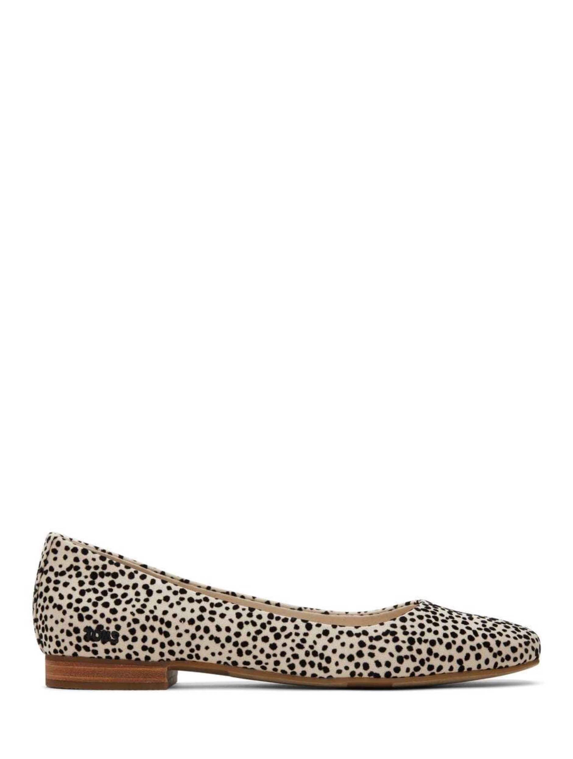 TOMS Briella Fog Flocked Mini Flats in Natural Cheetah (Final Sale)