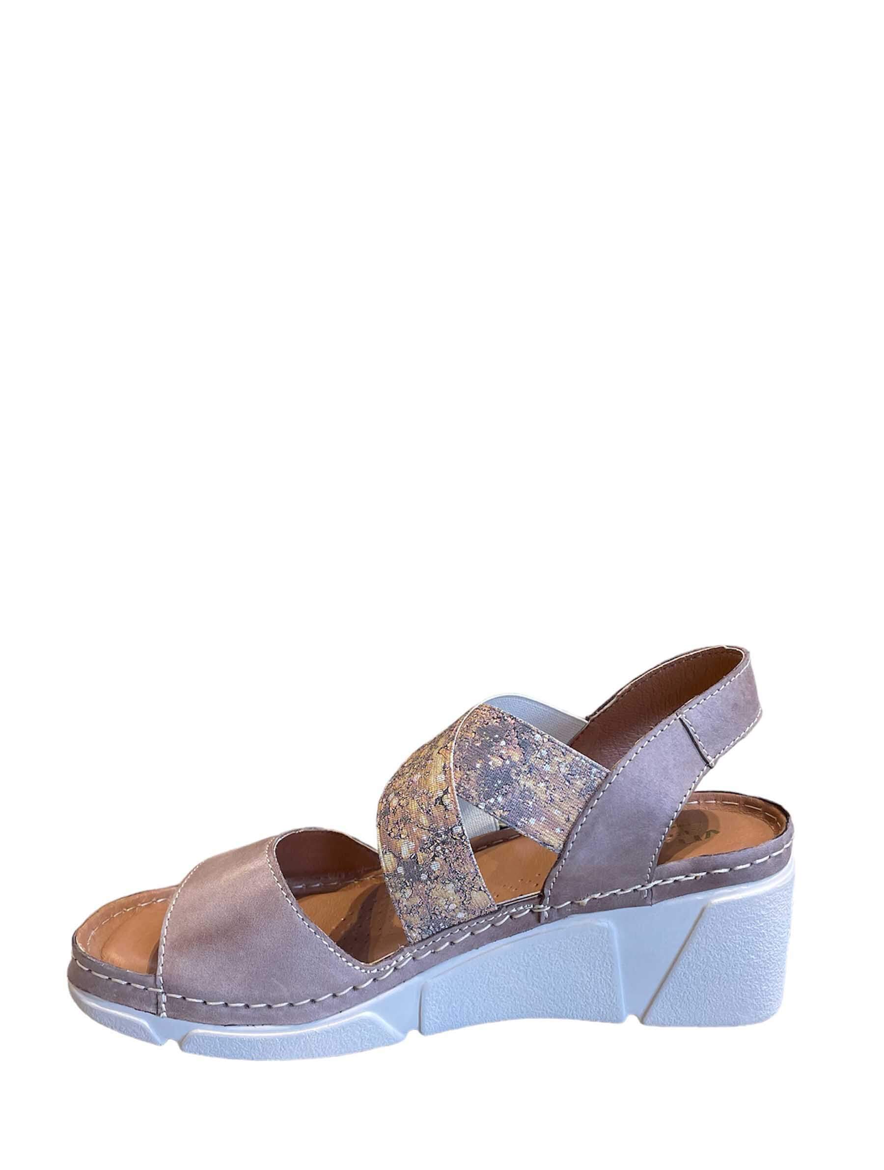 V-Italia 1197 Wedge Sandal in Cappuccino