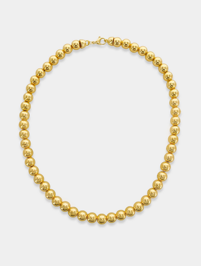 Beaded Chain Necklace in Gold