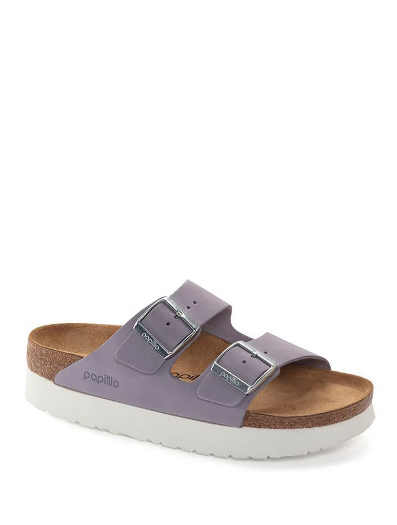 Birkenstock Arizona Platform Sandal in Purple Fog