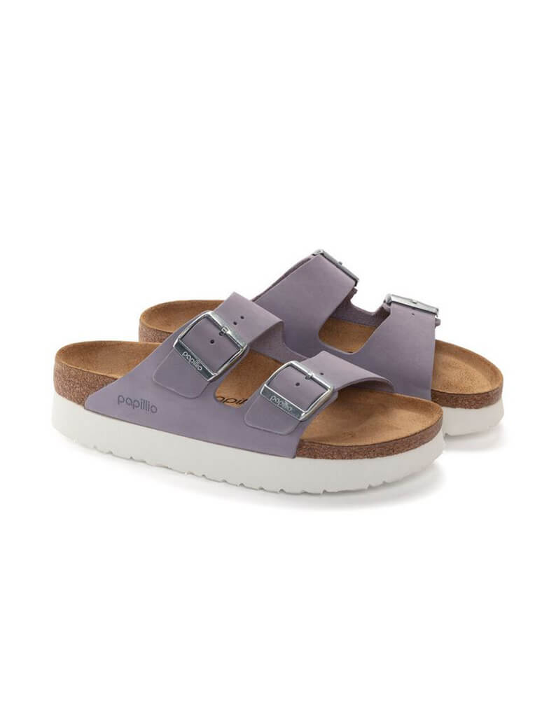 Birkenstock Arizona Platform Sandal in Purple Fog