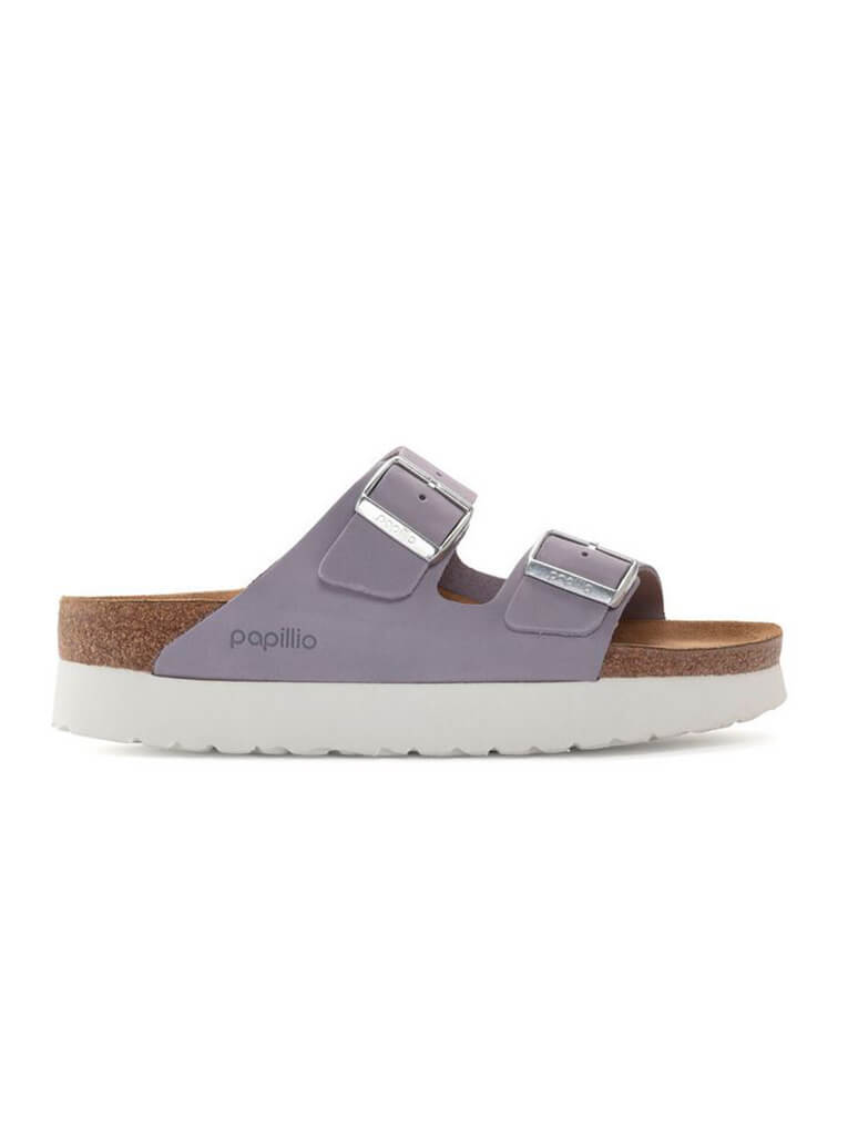 Birkenstock Arizona Platform Sandal in Purple Fog