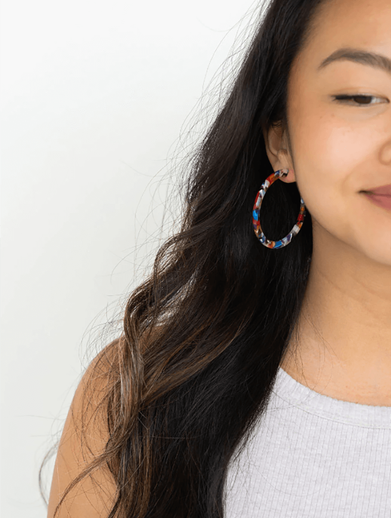 Cameron Hoop Earrings in Fiesta