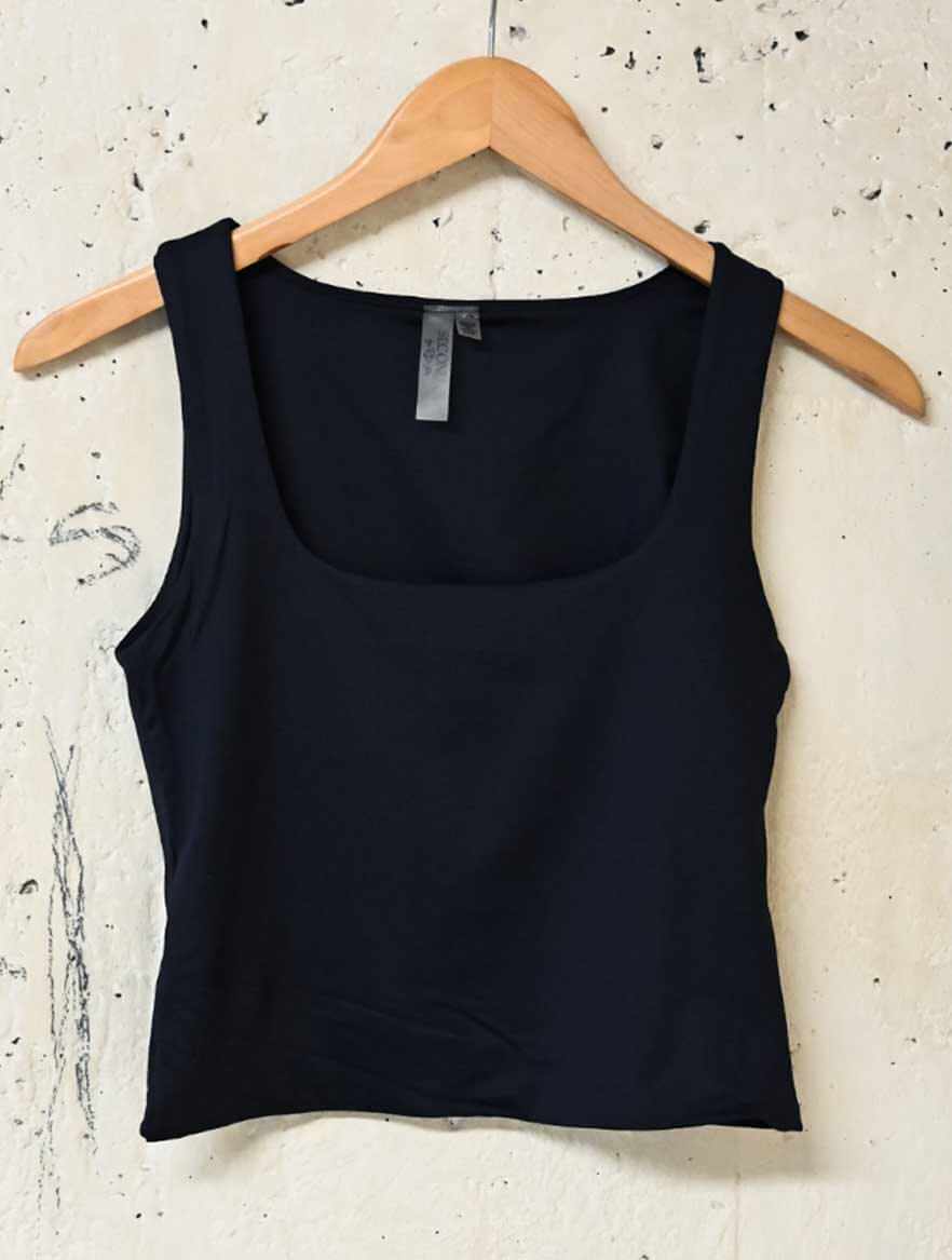 Mariana U-Neck Tank in Black