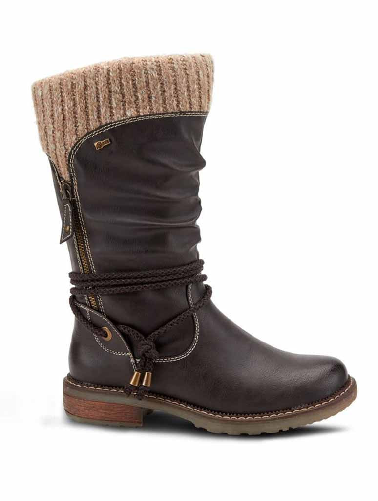 Spring Step Acaphine Tall Boot in Dark Brown