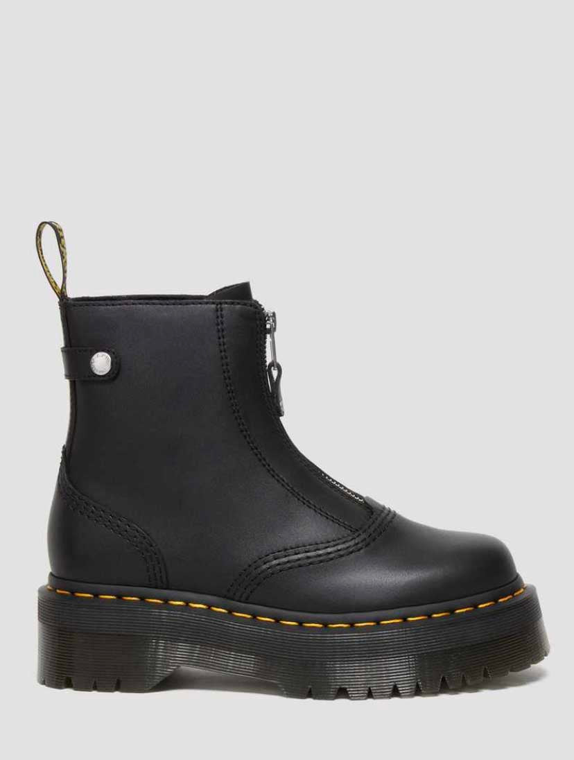 Dr. Martens Jetta Zipped Platform Boots in Black Sendal