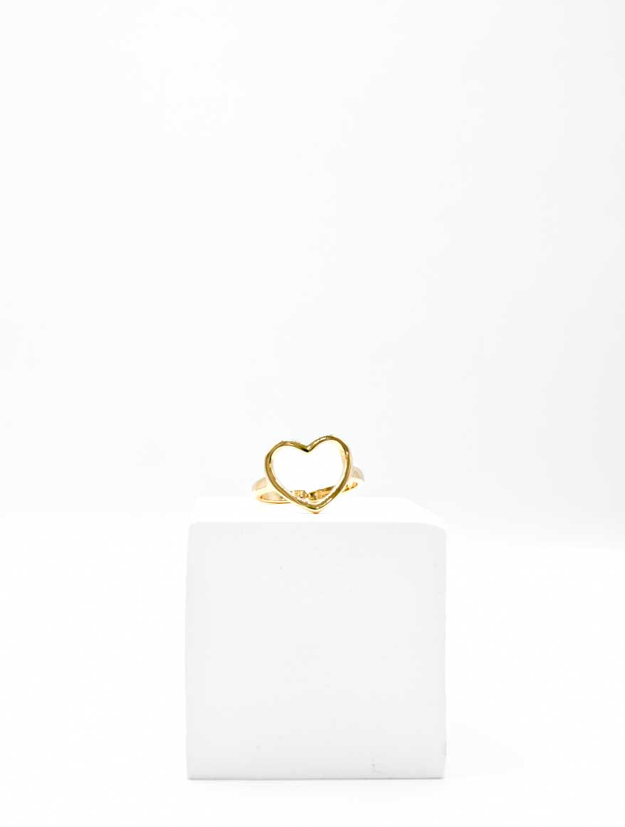 Open Heart Ring in Gold