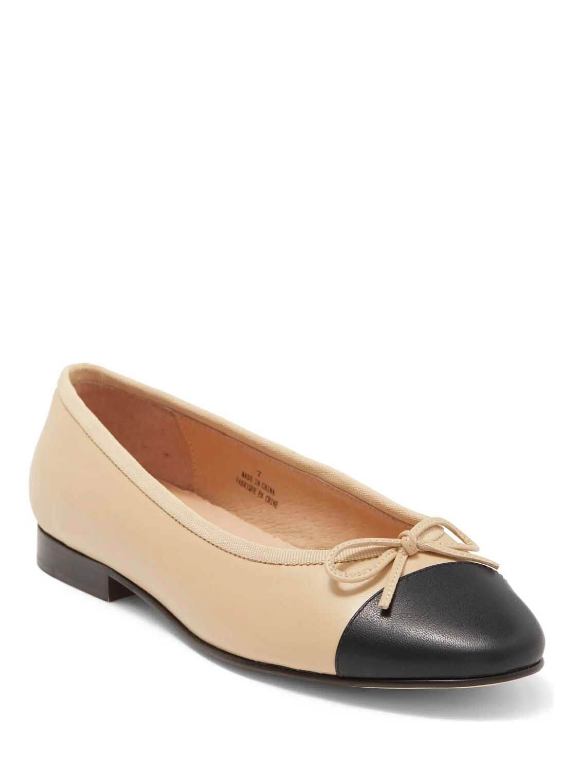 Jeffrey Campbell Arabesque Ballet Flat in Natural/Black